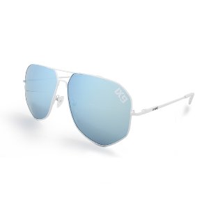 iXnine Sunglasses NINE White / Blue Metalized Lens Cobalt Blue
